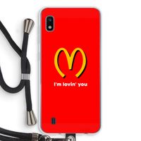 I'm lovin' you: Samsung Galaxy A10 Transparant Hoesje met koord