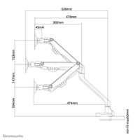 Neomounts FPMA-D750SILVER bureausteun voor flatscreens - thumbnail