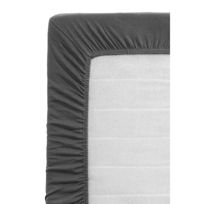 Leen Bakker - Hoeslaken - Antraciet - 180x200/220 Cm - Jersey - Grijs
