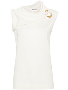 Jil Sander round-neck sleeveless top - Tons neutres