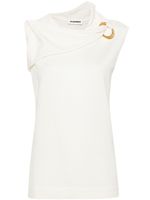 Jil Sander round-neck sleeveless top - Tons neutres