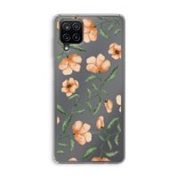 Peachy flowers: Samsung Galaxy A12 Transparant Hoesje