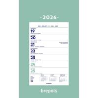 Brepols wand-week kalender op schild, 2026
