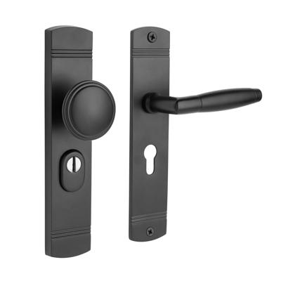 De Oude Deurklink Retro buitendeurbeslag knop/klink PC55 zwart