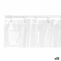 Douchegordijn 180 x 180 cm Plastic PEVA Transparant (12 Stuks)