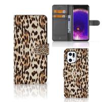 OPPO Find X5 Pro | Telefoonhoesje | Met pasjeshouder | Leopard