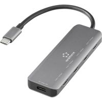 Renkforce RF-USBCH-220 USB-hub 4 poorten Met aluminium behuizing, Met USB-C stekker Grijs