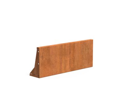 Keerwand cortenstaal recht 100x40cm.