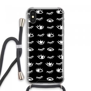 Eye pattern #3: iPhone XS Max Transparant Hoesje met koord