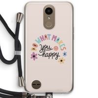 Happy days: LG K10 (2017) Transparant Hoesje met koord