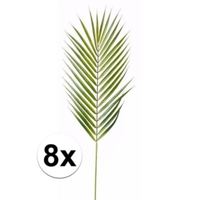 Kunstplant - 8x - Chamaedorea - palm blad - 75 cm - groen - nepplanten