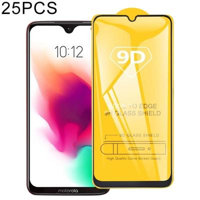 25 stuks voor Motorola Moto G7 plus 9D volledige lijm volledig scherm gehard glas film