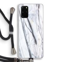 Gestreepte marmer: Samsung Galaxy S20 Plus Transparant Hoesje met koord