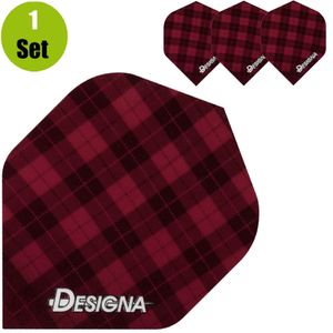 Designa Tartan Dartflights - Rood