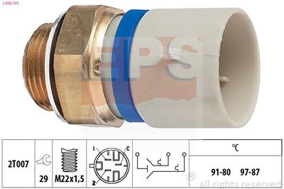 Temperatuurschakelaar, radiateurventilator 1850701