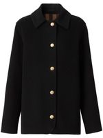 Burberry veste en laine à simple boutonnage - Noir