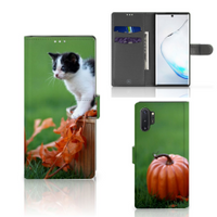 Samsung Galaxy Note 10 Plus Telefoonhoesje met Pasjes Kitten - thumbnail