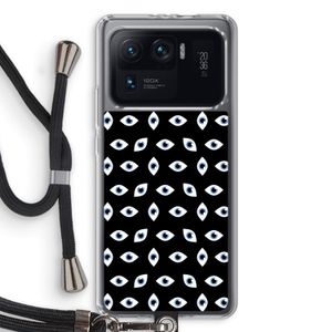 Eyes pattern: Xiaomi Mi 11 Ultra Transparant Hoesje met koord