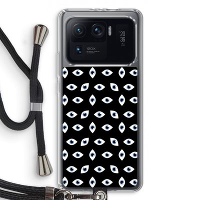 Eyes pattern: Xiaomi Mi 11 Ultra Transparant Hoesje met koord