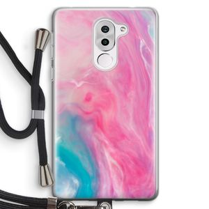 Roze explosie: Honor 6X Transparant Hoesje met koord