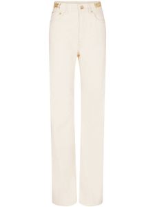 Rabanne pantalon droit à ornements - Blanc