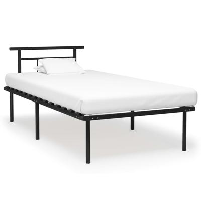 Bedframe metaal zwart 100x200 cm