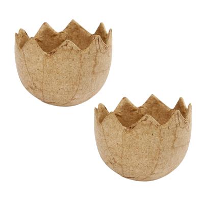 Hobby / DIY Halve eierschaal - 2x - papier mache - 4 cm - Paasdecoratie versieren - Pasen knutselen