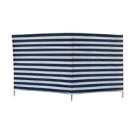 Gerkimex Windscherm - gestreept - 240 x 120 cm - wit/donkerblauw - strand scherm