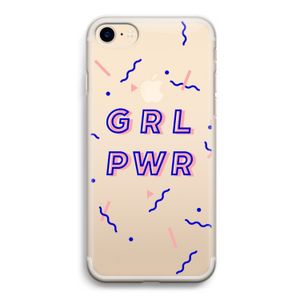 GRL PWR: iPhone 7 Transparant Hoesje