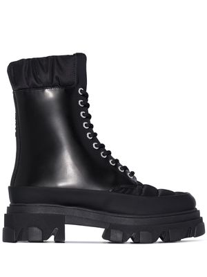 GANNI bottines à semelle épaisse crantée - Noir