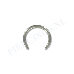 Staafje circulair barbell titanium 1.2 mm 6 mm