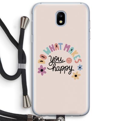 Happy days: Samsung Galaxy J5 (2017) Transparant Hoesje met koord
