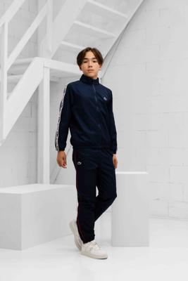 Lacoste Diamond Taped Tennis Trainingspak Kids Donkerblauw - Maat 140 - Kleur: Donkerblauw | Soccerfanshop