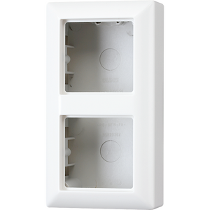 Jung AS500 opbouwbehuizing met afdekraam 2-voudig creme AS582AW