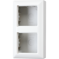 Jung AS500 opbouwbehuizing met afdekraam 2-voudig creme AS582AW