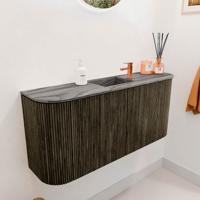 Toiletmeubel Mondiaz Joya Dlux | 93.2 cm | Meubelkleur Shadow | Faye wastafel Sombra Wasbak Midden | 1 kraangat