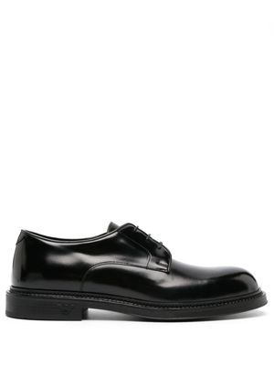 Emporio Armani derbies à empiècements contrastants 35mm - Noir
