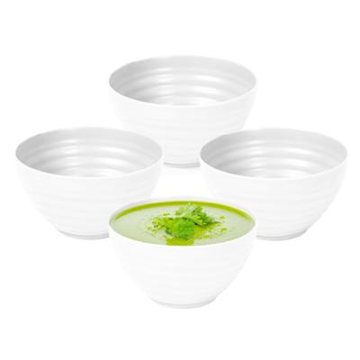 Plasticforte Soepkommen - 10x - Schaaltjes - wit - kunststof - D15 x H8 cm - onbreekbaar servies