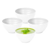 Plasticforte Soepkommen - 10x - Schaaltjes - wit - kunststof - D15 x H8 cm - onbreekbaar servies