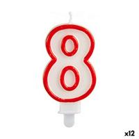 Kaars Verjaardag Cijfer 8 (12 Stuks)