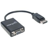 Manhattan 151962 DisplayPort / VGA Adapter [1x DisplayPort stekker - 1x VGA-bus] Zwart UL gecertificeerd 15.00 cm - thumbnail