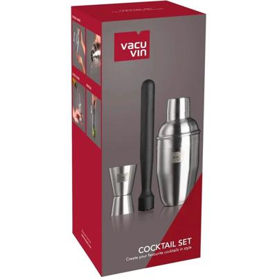 Vacuvin Cocktailset 3-delig RVS