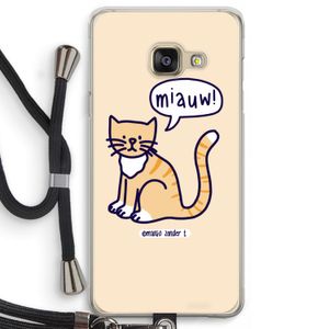 Miauw: Samsung Galaxy A3 (2016) Transparant Hoesje met koord