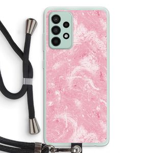 Abstract Painting Pink: Samsung Galaxy A52s 5G Transparant Hoesje met koord