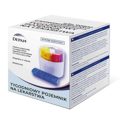 Ronde wekelijkse medicijndoos 4 poriën
