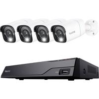 Reolink Netzwerkkamera NVS8-8MB4 IP-Bewakingscameraset LAN 8-kanaals Met 4 cameras 3840 x 2160 Pixel