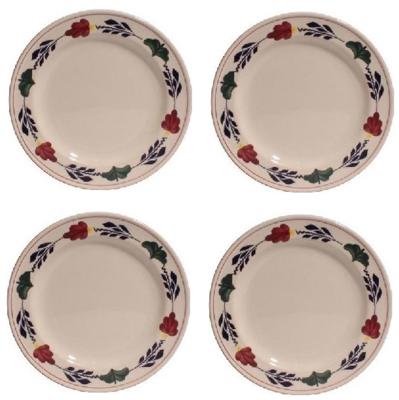 Boerenbont plat Lunchbord 24cm set van 4 stuks