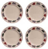 Boerenbont plat Lunchbord 24cm set van 4 stuks