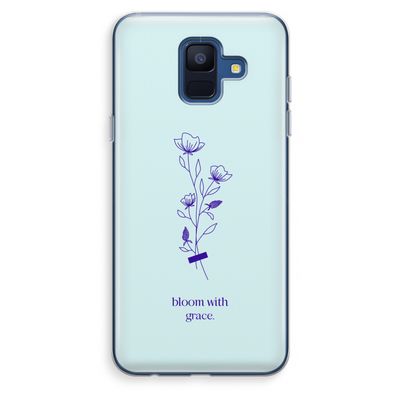 Bloom with grace: Samsung Galaxy A6 (2018) Transparant Hoesje