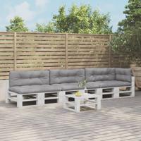 VidaXL Palletkussens 7 st stof grijs